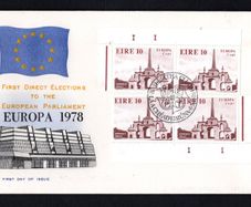 1978 Ireland Europa Architecture Commemorative Stamps 10p with Plate 11 pairs Hibernian First Day Cover (FDC) with Baile Atha Cliath (Dublin) pictorial cancel