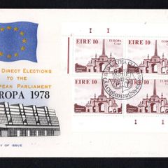 1978 Ireland Europa Architecture Commemorative Stamps 10p with Plate 11 pairs Hibernian First Day Cover (FDC) with Baile Atha Cliath (Dublin) pictorial cancel