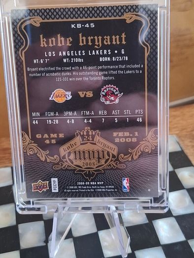 Kobe Bryant Mvp Card (free Postage )