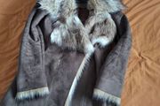 Zara faux suede coat
