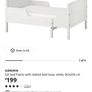Ext bed frame with slatted bed base, white, 80x200 & expendable mattress Image 2