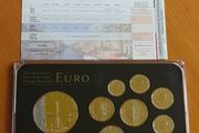 Netherlands euro coins set 24k Gold plated &amp; Rhodium gilt Dutch medal limited edition