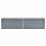 Garden Raised Bed Galvanised Steel 320x80x77 cm Grey Image 3