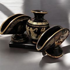 Brand New Vintage Greek Ceramic Set 24K Gold Handmade