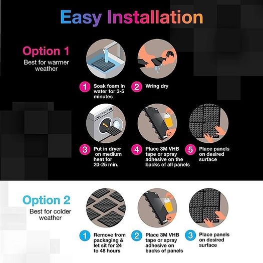 12 Pack Set Acoustic Foam Panels, Studio Wedge Tiles, 2" X 12" X 12" Acoustic Foam Sound Absorption Pyramid Studio Treatment Wall Panels (FREE SHIPPING)