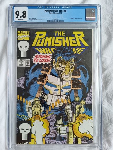 Punisher War Zone Issue 5 CGC 9.8 Graded Comic Book Framed Marvel