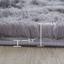 FREE EXPRESS SHIPPING  Soft Fluffy Plush Rug, Large for Parent Kids Dorm Area Living Room Bedroom Decorative, Tie Dye Craft (Light grey, 80x160cm) Image 3