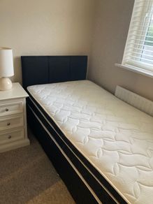Single bed with mattress