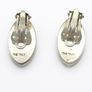 Vintage Abalone Sterling Silver Clip On Earrings Image 3