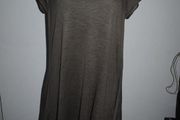 M&amp;S Asymmetrical  midi dress khaki size UK16 EU44 Postage included