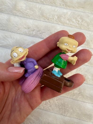 2001 Phil and Dil DeVille approx. 2" Weetos Cereal EUROPE PVC Action Figure Rugrats Used Please see photos