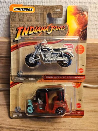 Indiana Jones Ducati Scrambler & Tangiers Tuk Tuk Matchbox