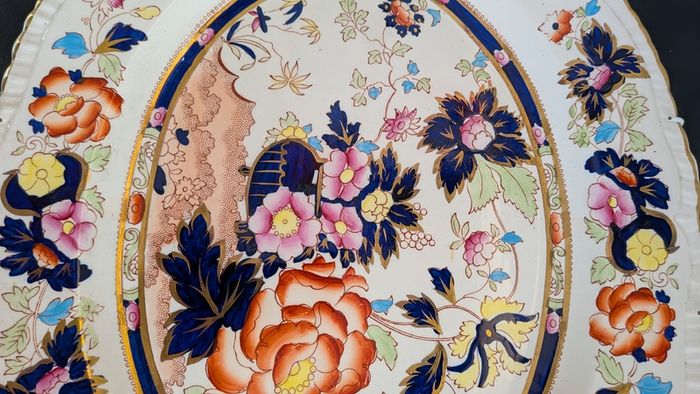 Vintage Mason's Ironstone Mandarin Oval Platter / Large Serving Dish