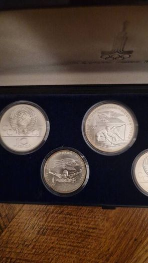 silver olimpics rubles 4oz pure silver 6 1ruble copper nickel
