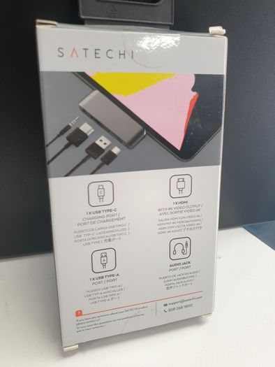 Satechi Type-C Mobile Pro Hub with USB-C PD Charging, 4K HDMI, USB 3.0, 3.5mm