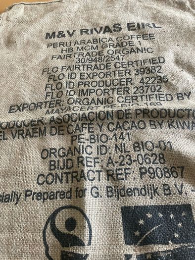 coffee bean hession sacks