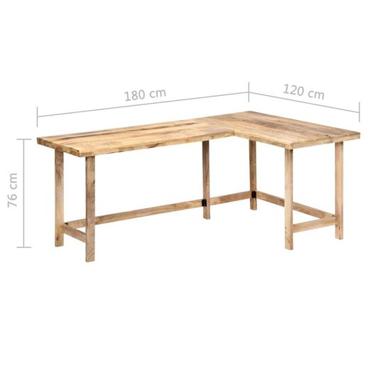 Desk 180x120x76 cm Solid Mango Wood