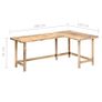 Desk 180x120x76 cm Solid Mango Wood Image 5