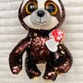TY Flippables Dangler Sloth Brown Gold Sequins approx. 23 cm. Used Please see photos Image 2