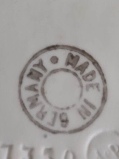 Vintage Antique Religious Mary Our Lady Of Grace Porcelain Holy Water Font Made in  Germany.