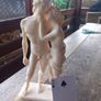 Venus and Adonis sculpture in alabaster resin on marble. D18 post 7e Image 2