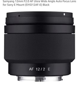 SAMYANG 12 mm F2.0 Wide Angle Sony E Wide Angle 12 Millimeters
