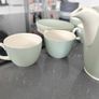 Vintage Poole Pottery Twintone Coffee Set, Ice Green & Seagull Image 7