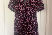 Brand new new look black and pink cotton shirt  dress with belt