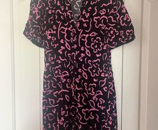 Brand new new look black and pink cotton shirt  dress with belt