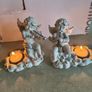 Set Of  2  Cupid Candle Night Lite Holders Image 2