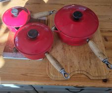 3 x  le creuset pots