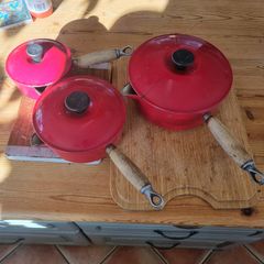 3 x  le creuset pots