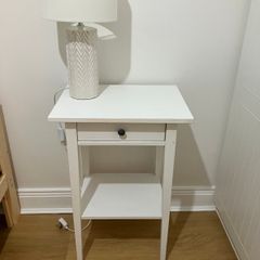 White Bedside Table