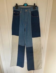 BNWT Farm Rio patchwork High waisted wide legs jeans Waist 28