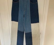 BNWT Farm Rio patchwork High waisted wide legs jeans Waist 28