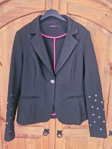 Coleen Rooney 'X" Black studded blazer Size 12