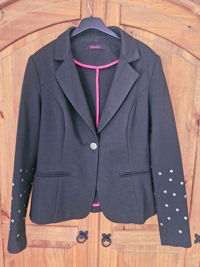 Coleen Rooney 'X" Black studded blazer Size 12