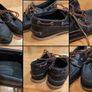 Timberland Kids leather UK 3 navy boat shoes Image 8