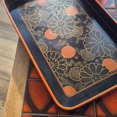 Mid Century Large Lacquered Tray