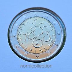 Finland 2013 year Uncirculated 2 Euro coin.