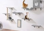 Wall Mounted Cat Shelves Tree with Jump Boards Hammock Sofa Grip Set of 6