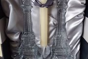 Newgrange Living : Grande Eiffel Candlesticks , Pair , Ivory Dinner Candles