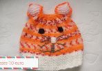 Hand knit baby hats 6-12 months