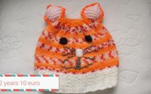 Hand knit baby hats 6-12 months