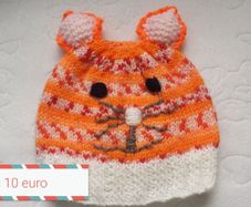 Hand knit baby hats 6-12 months