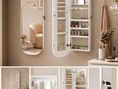 Wall Cabinet with Mirror  curved corners