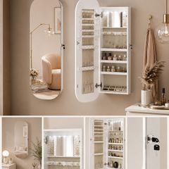 Wall Cabinet with Mirror  curved corners