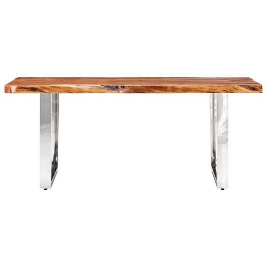 Dining Table with Live Edges Solid Acacia Wood 200 cm 6 cm