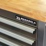 Brand New Manarola 10 drawer Stainless Steel Tool Chest With Solid Oak Wooden Work Top Image 3