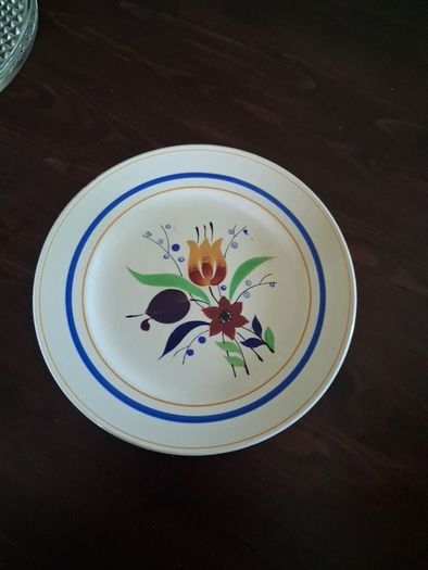 Vintage hand painted cake stand